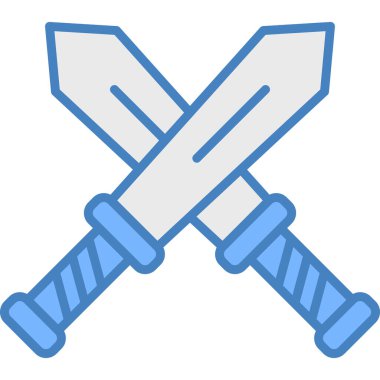 kılıç simgesi modern vektör illüstrasyonu