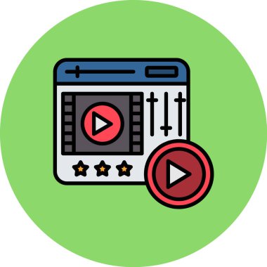 Oyuncu. Web simgesi basit illüstrasyon