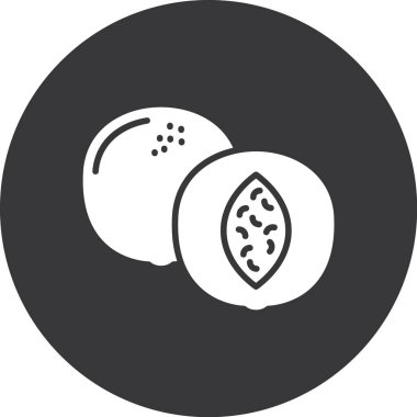 Tek bir izole meyve simgesinin vektör çizimi