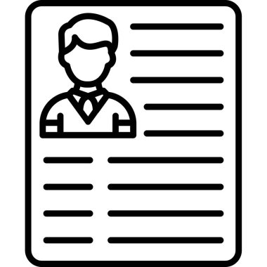 iş aday görev simgesi ana hat biçiminde