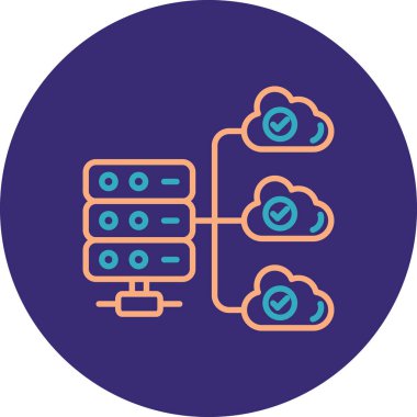 Sunucu. Web simgesi basit illüstrasyon