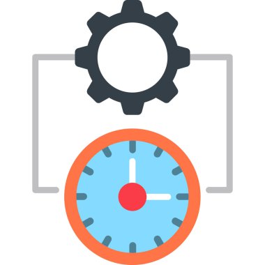 Zaman yönetimi renkli vektör simgesi