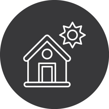 Ev simgesinin vektör illüstrasyonu