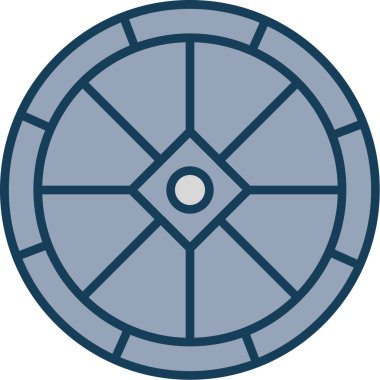 Tekerlek. Web simgesi basit illüstrasyon