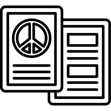 Barış sembollü barış kitabı, özet tarzı