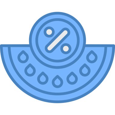 Bir mavi ve kırmızı simgenin vektör illüstrasyonu