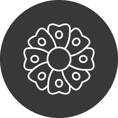 Çiçek. Web simgesi basit illüstrasyon