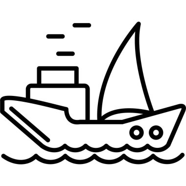 Tekne. Web simgesi basit tasarım