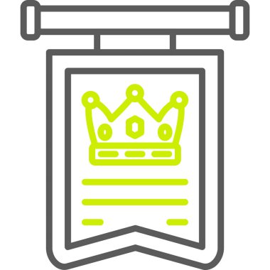 taç simgesi vektör illüstrasyonu