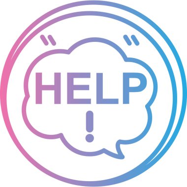 Yardım edin! Web simgesi basit illüstrasyon