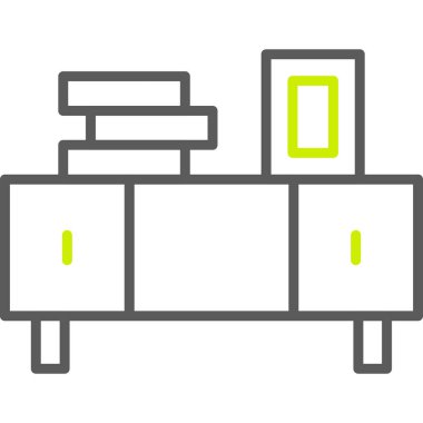 Kabine ikonu vektör illüstrasyonu