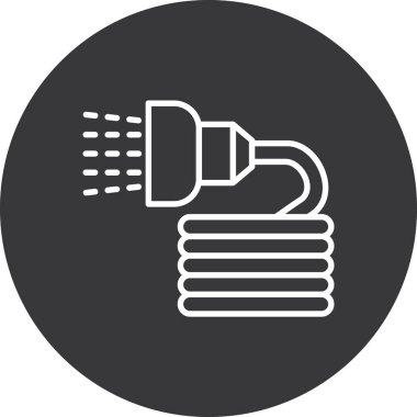 Duş. Web simgesi basit illüstrasyon