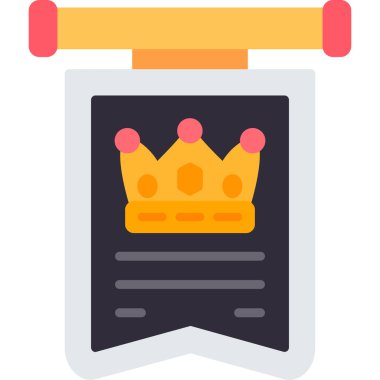 Rozet düz vektör simgesi