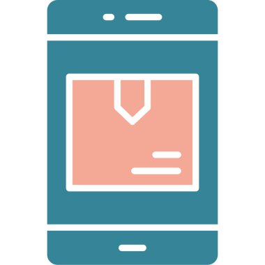 Cep telefonu. Web simgesi basit illüstrasyon