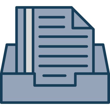 belge dosya vektör illüstrasyon simgesi