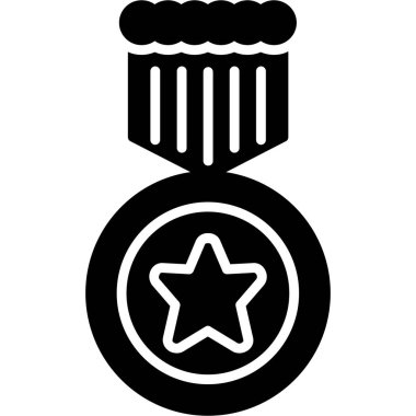 Madalya simgesi, vektör illüstrasyonu