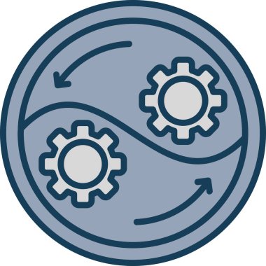 Dişliler. Web simgesi vektör illüstrasyonu