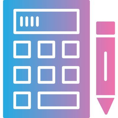 hesap makinesi simge, basit vektör çizim