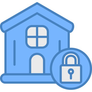 ev kilidi koruma simgesi - taslak biçimi