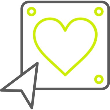 Kalp. Web simgesi basit illüstrasyon