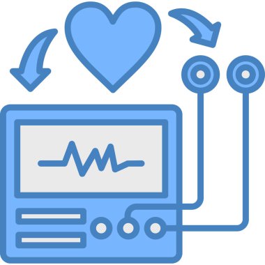 Kalp atışı. Web simgesi basit tasarım