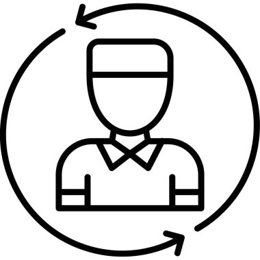 İş adamı ikonu. vektör illüstrasyonu.