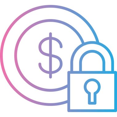 Para simgesinin vektör illüstrasyonu