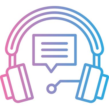 Kulaklık simgesinin vektör illüstrasyonu