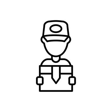 avatar vektör simgesi, çizgi illüstrasyonu