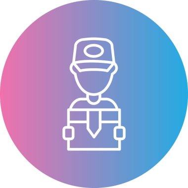 Polis memurunun vektör çizimi, polis rozeti simgesi