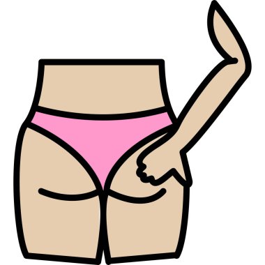 Bikinili kadın vücudunu gösteriyor