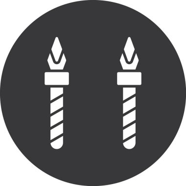 doğum günü mumu simge vektör çizim