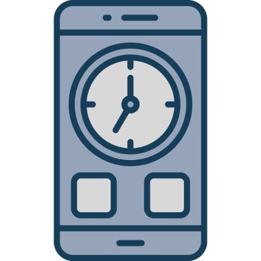 Akıllı telefonmuş. Web simgesi vektör illüstrasyonu