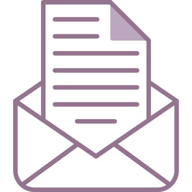 e-posta zarfı simgesi ana hat biçiminde