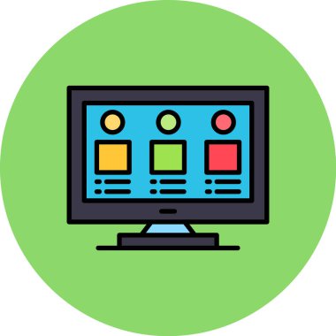 Web tasarım simgesi, vektör illüstrasyonu