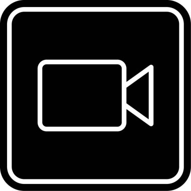 Video simgesinin vektör illüstrasyonu