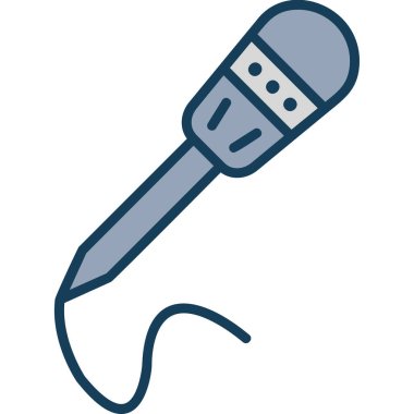 mikrofon simgesi, vektör illüstrasyonu basit tasarım