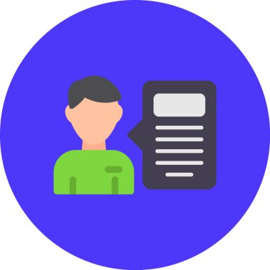 Adamım. Web simgesi basit illüstrasyon