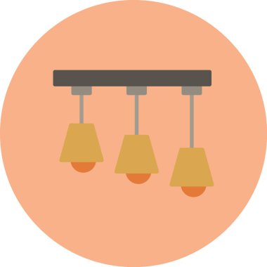 düz stil ampul aydınlatma simgesi