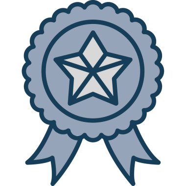 Rozet simgesi, vektör illüstrasyonu