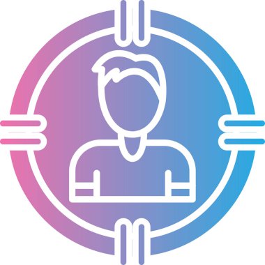 Erkek ve kadın ikonunun vektör illüstrasyonu