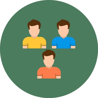 insanlar düz simge vektör çizim