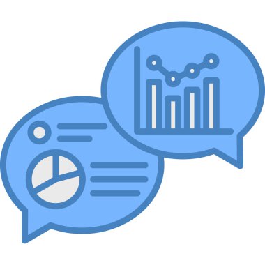 Sohbet ikonu. Web için geri besleme vektör simgelerinin basit illüstrasyonu