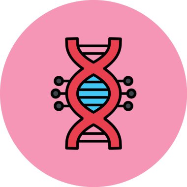 dna. Web simgesi basit illüstrasyon