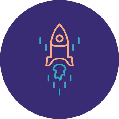 Roket. Web simgesi basit tasarım