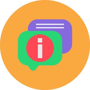 Bilgi Mesajı. Basit illüstrasyon