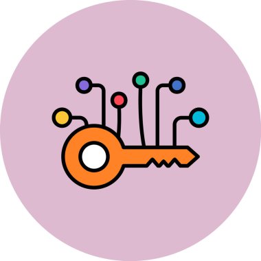 Anahtar simgesi vektör illüstrasyonu