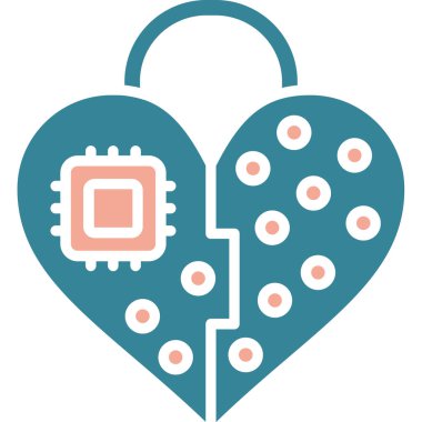 Kalp ikonu vektör illüstrasyonu