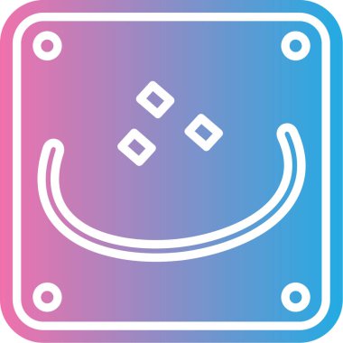 Şirin bir çizgi film simgesinin vektör çizimi