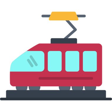 Metro vagonu vektör simgesi